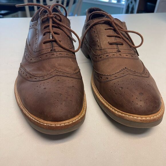 Ben Sherman - Men’s brown Birk Distressed Oxford Shoe - Picture 1 of 7